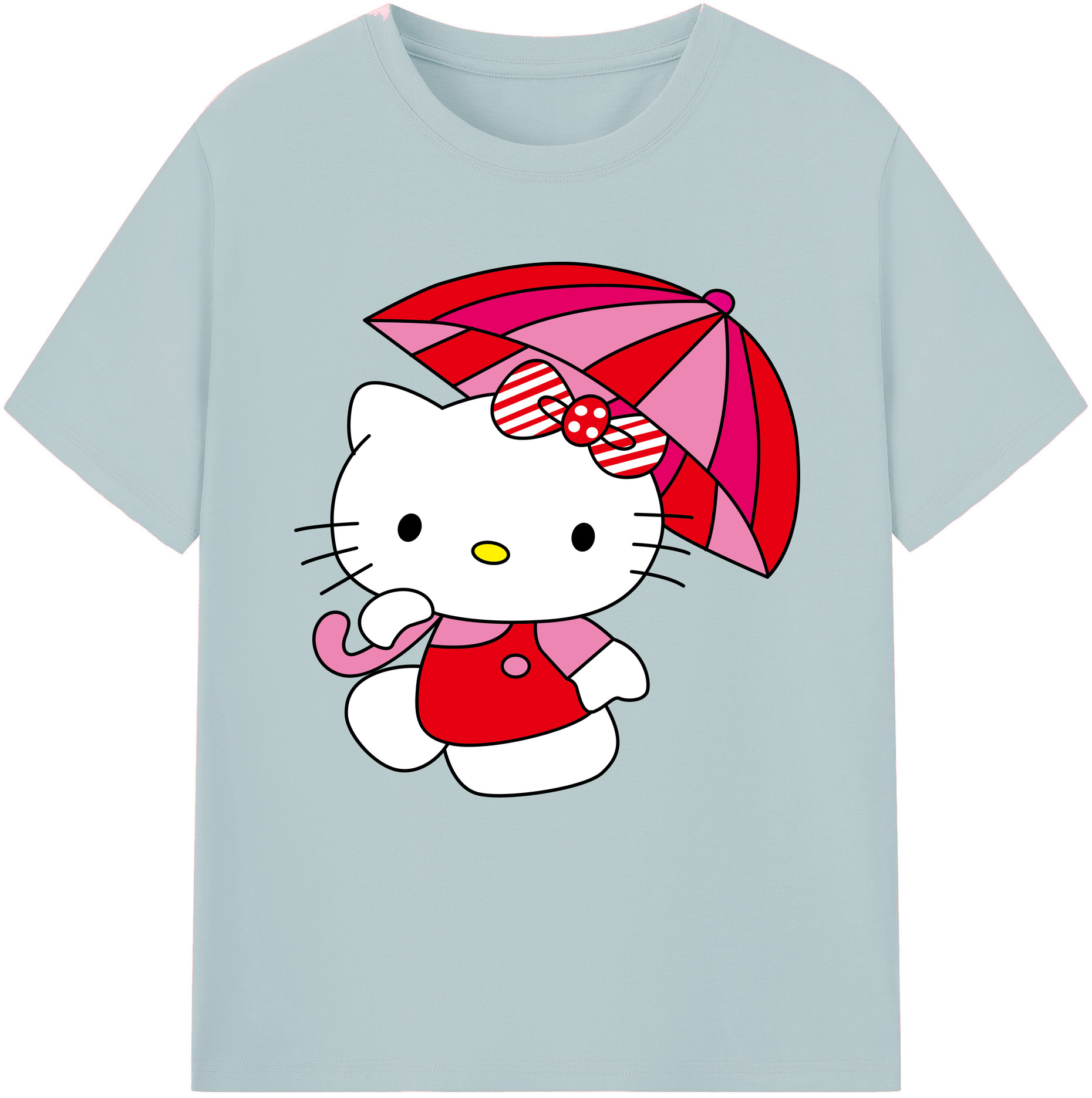 （画像用） Hello Kitty ハローキティ 綿100％半袖Tシャツ（フロントプリント）